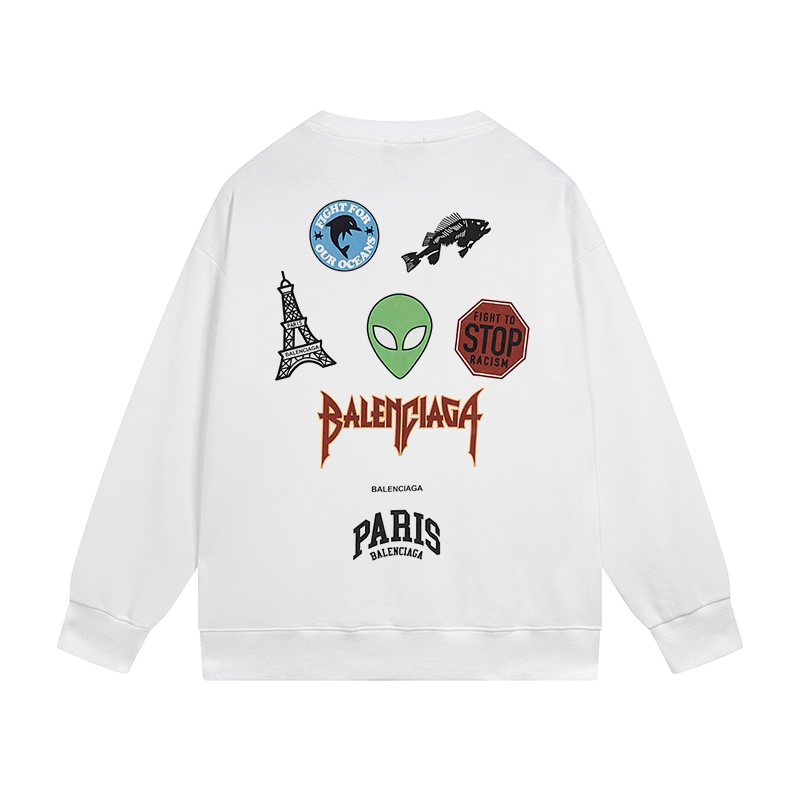 【BALENCIAGA 公式旗艦店】バレンシアガ 丸首の衛衣 スウェット ご好評に付き再入荷！241127