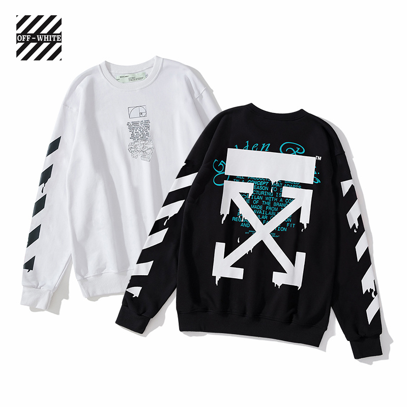 【OFF-WHITE  公式旗艦店】オフホワイト 丸首の衛衣  スウェットご好評に付き再入荷！ 241127