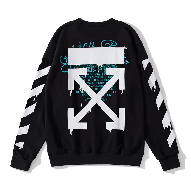 【OFF-WHITE  公式旗艦店】オフホワイト 丸首の衛衣  スウェットご好評に付き再入荷！ 241127