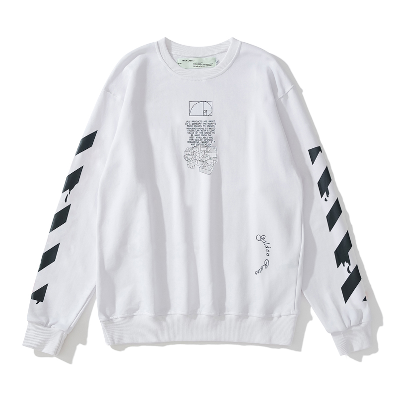 【OFF-WHITE  公式旗艦店】オフホワイト 丸首の衛衣  スウェットご好評に付き再入荷！ 241127