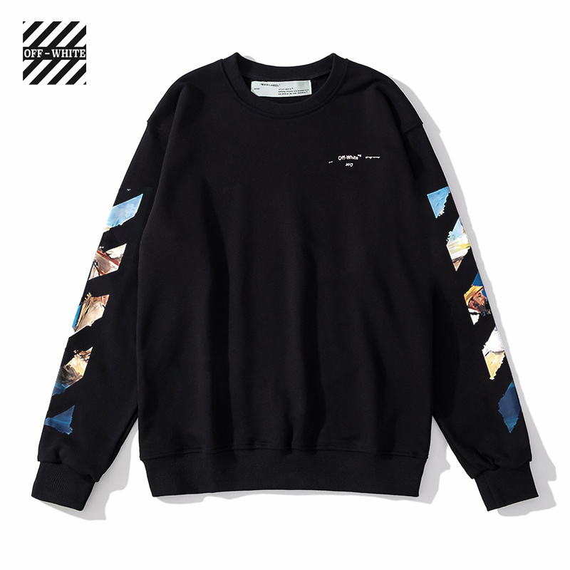 【OFF-WHITE  公式旗艦店】オフホワイト 丸首の衛衣  スウェットご好評に付き再入荷！ 241127