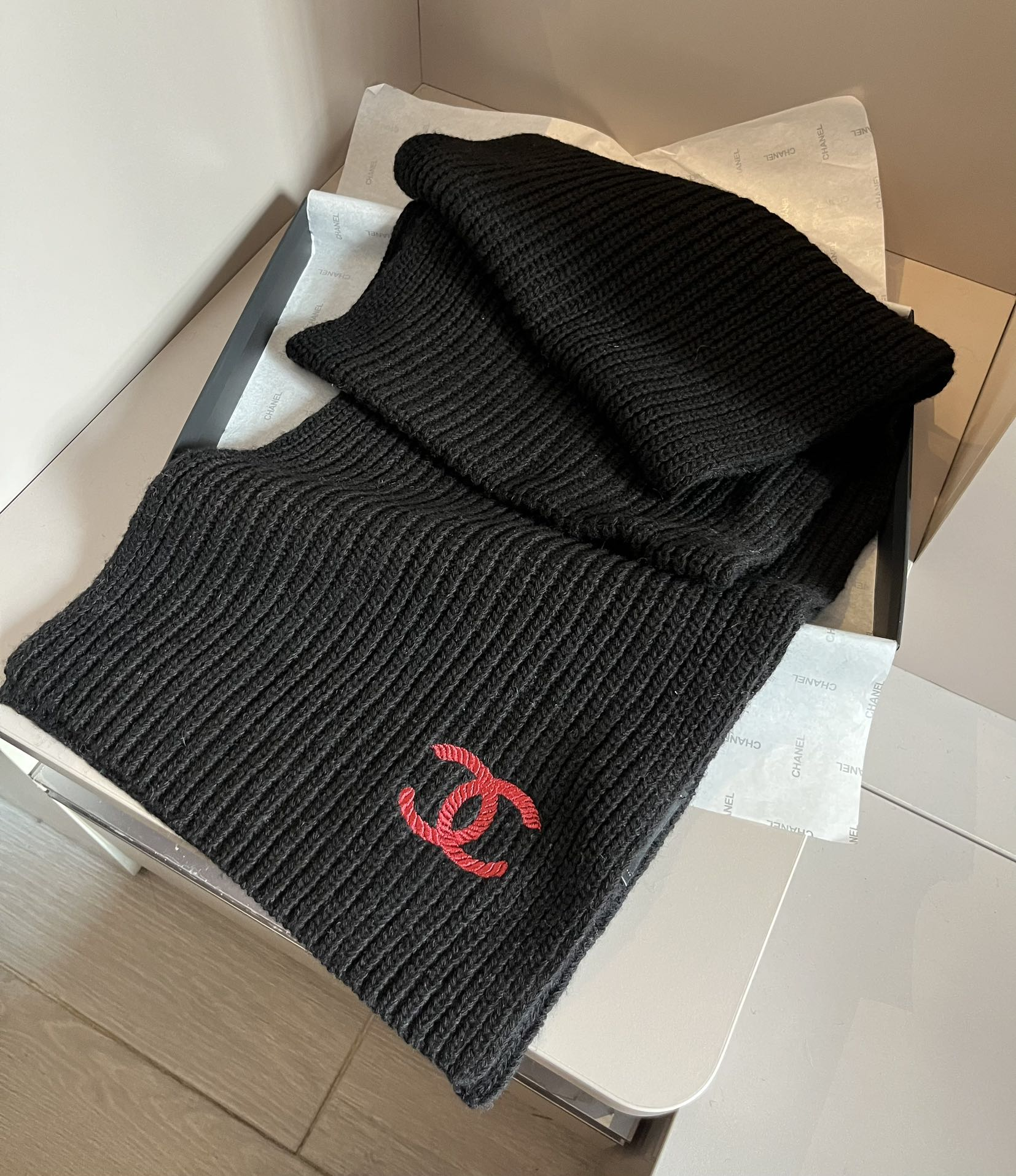 【CHANEL  シャネル 】スカーフ30*180CM  241209