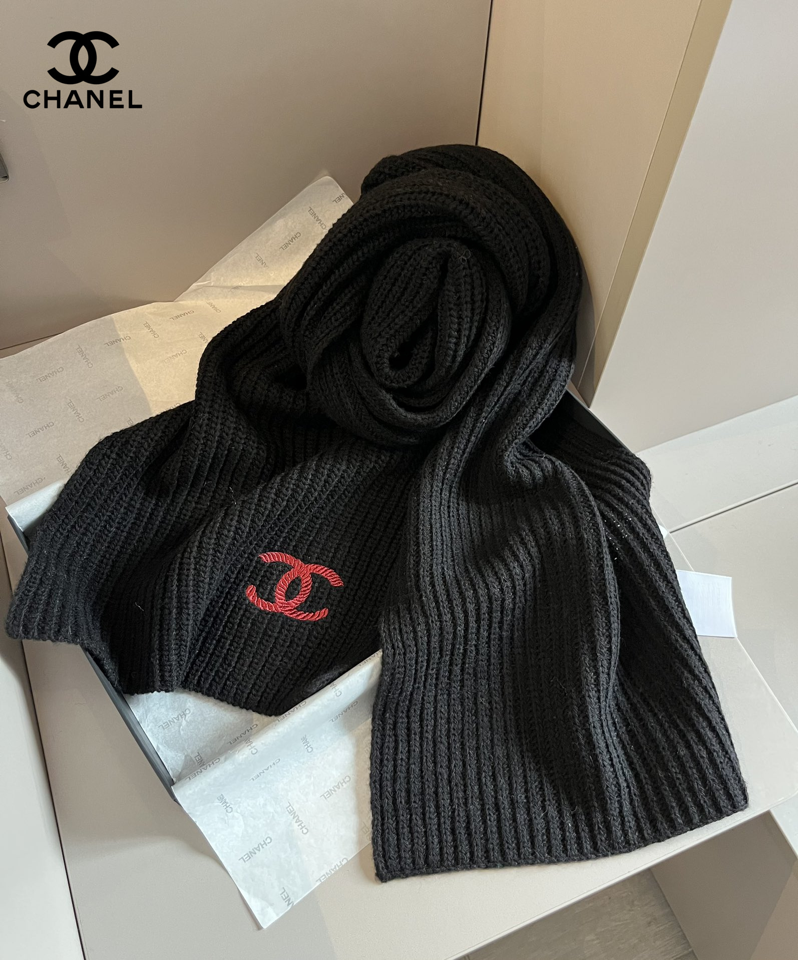 【CHANEL  シャネル 】スカーフ30*180CM  241209