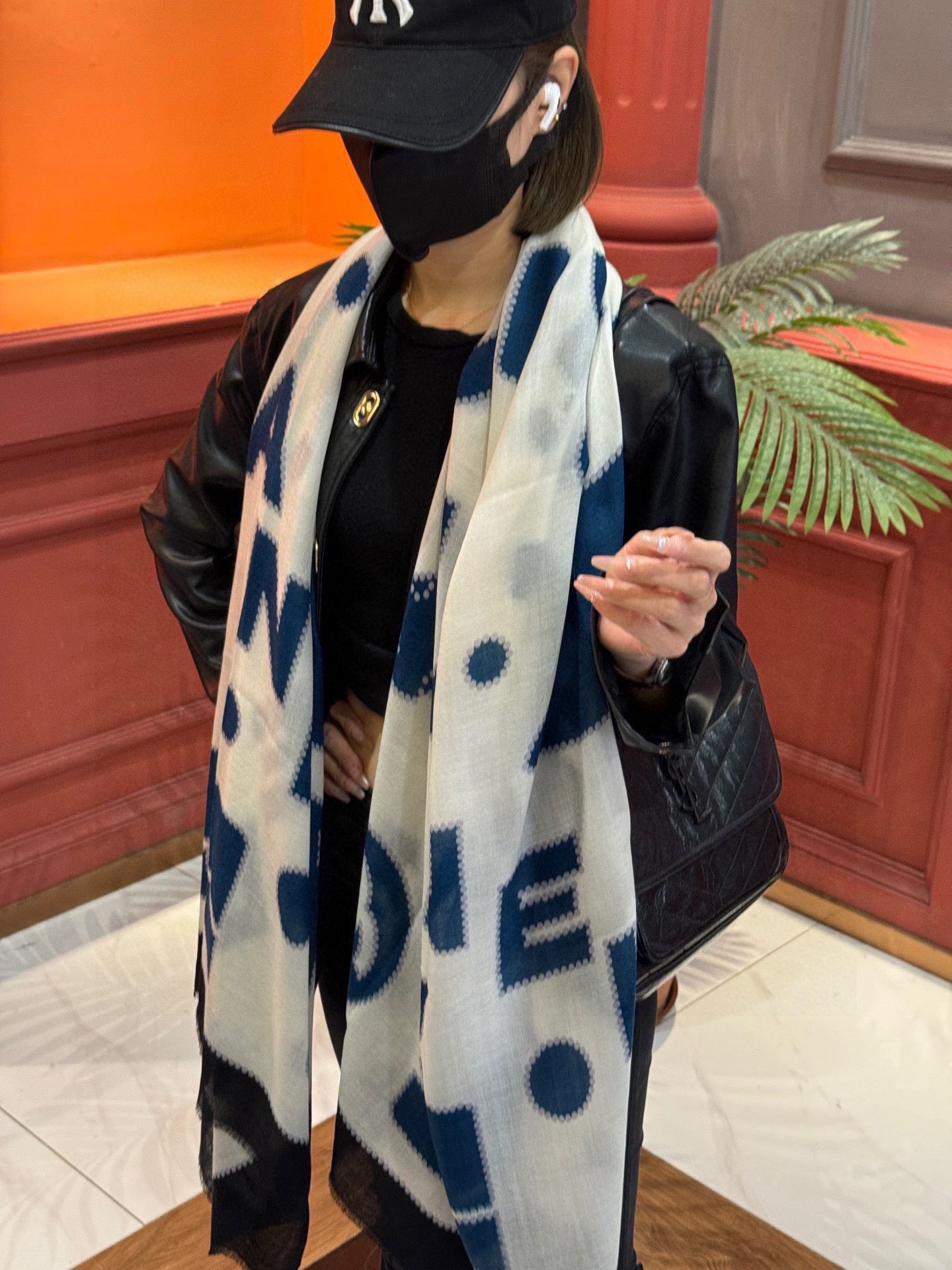 【CHANEL  シャネル 】スカーフ100*200CM  241209