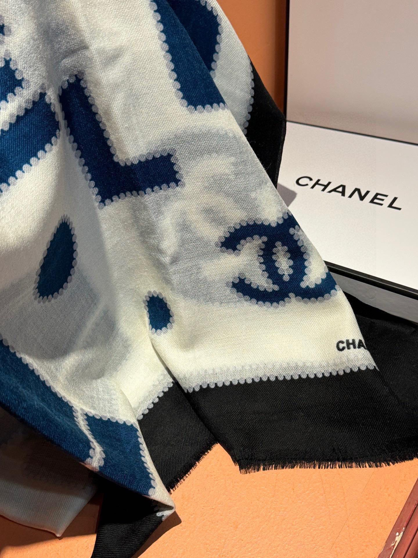 【CHANEL  シャネル 】スカーフ100*200CM  241209