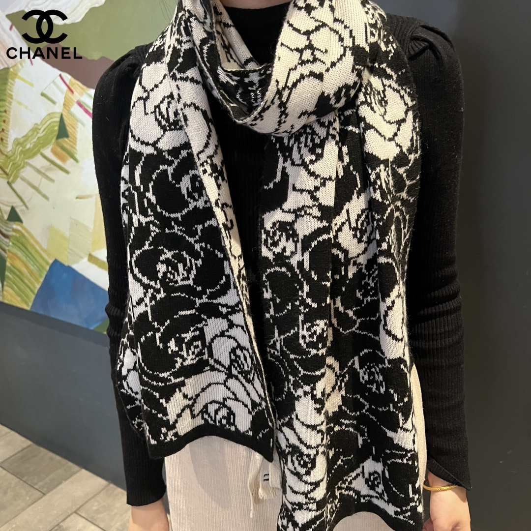 【CHANEL  シャネル 】スカーフ80*200CM  241209