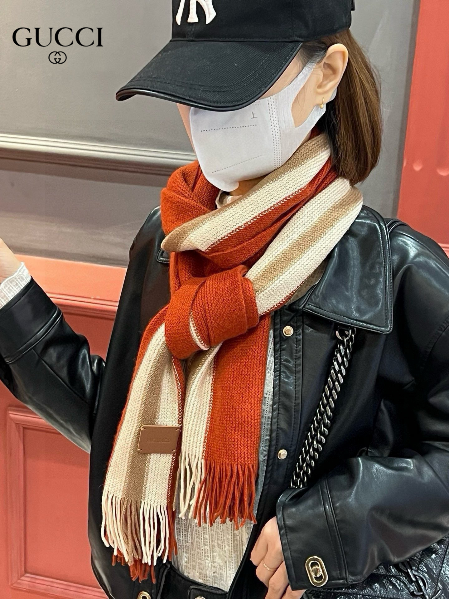 【GUCCI グッチ】スカーフ  30*180CM  241209