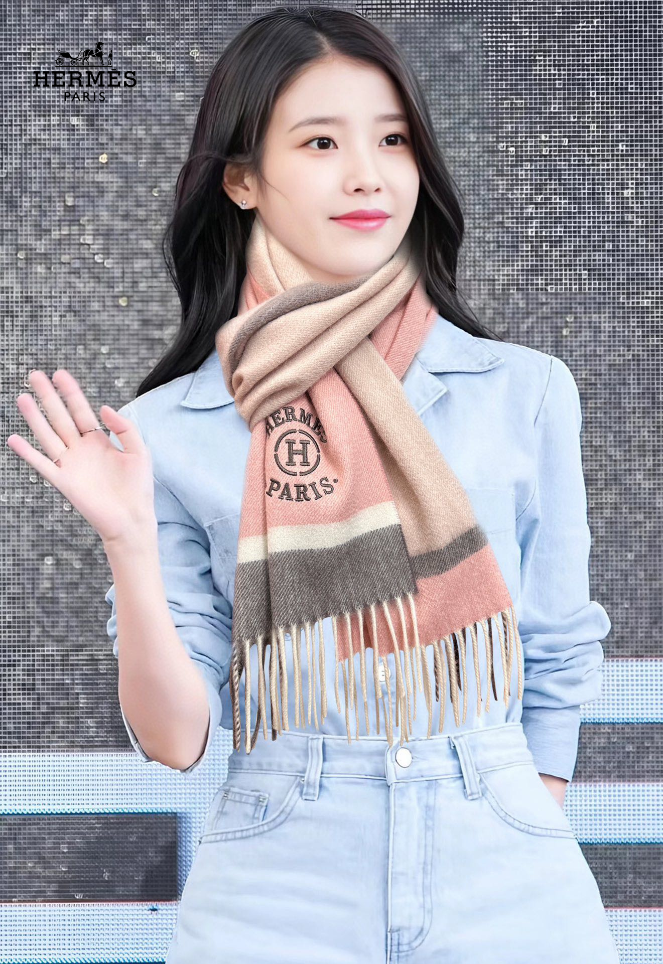 【HERMES エルメス 】スカーフ30*180CM