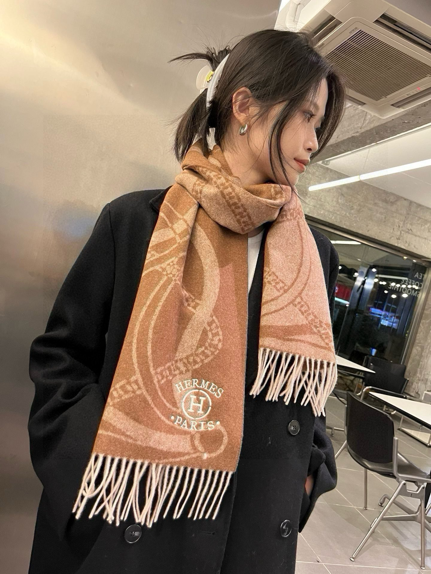 【HERMES エルメス 】スカーフ30*180CM  241210