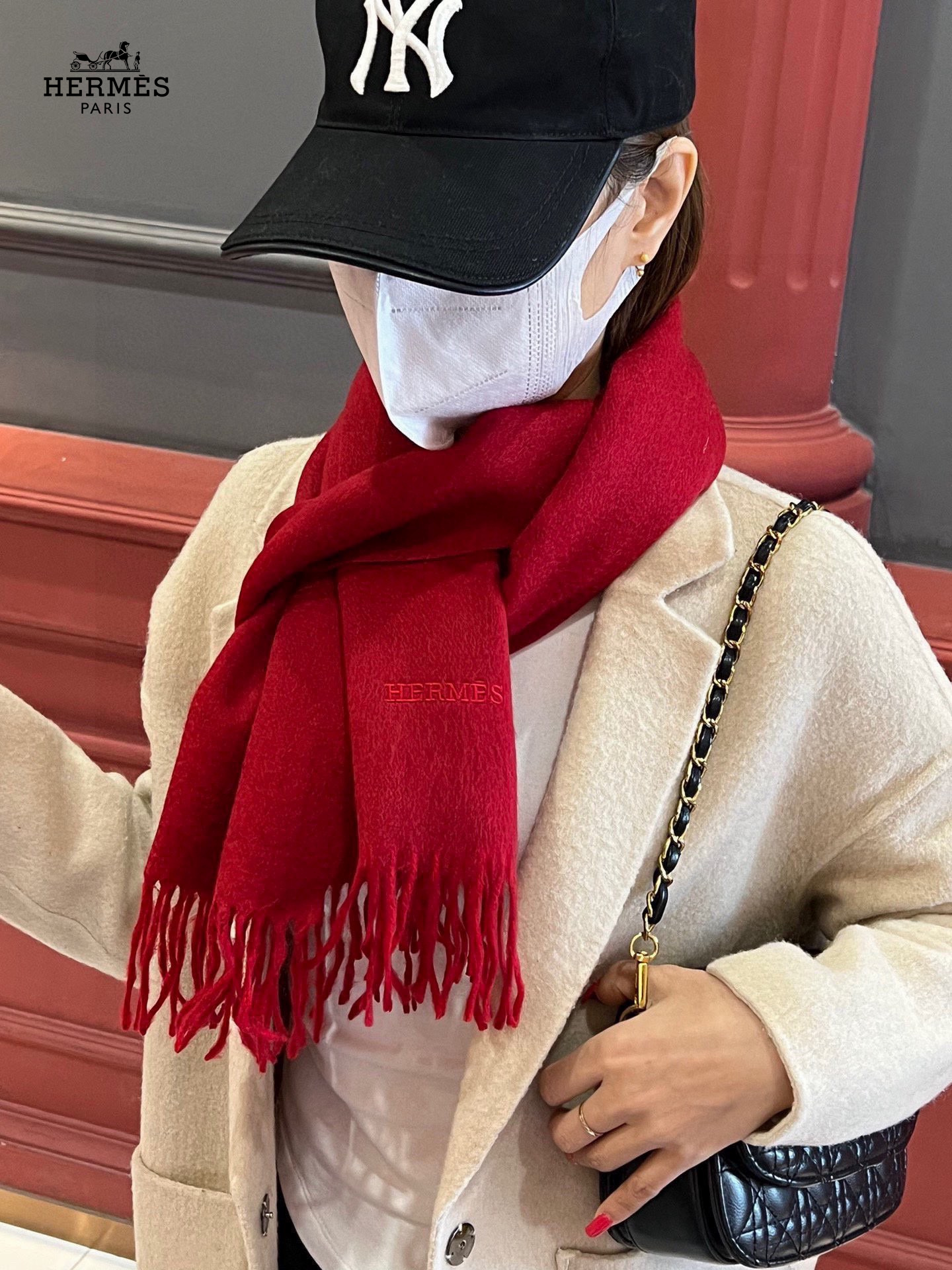 【HERMES エルメス 】スカーフ35*180CM  241210