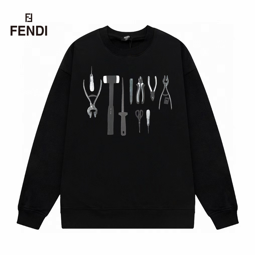 【FENDI  公式旗艦店】フェンディ丸首の衛衣 スウェット ご好評に付き再入荷！241211