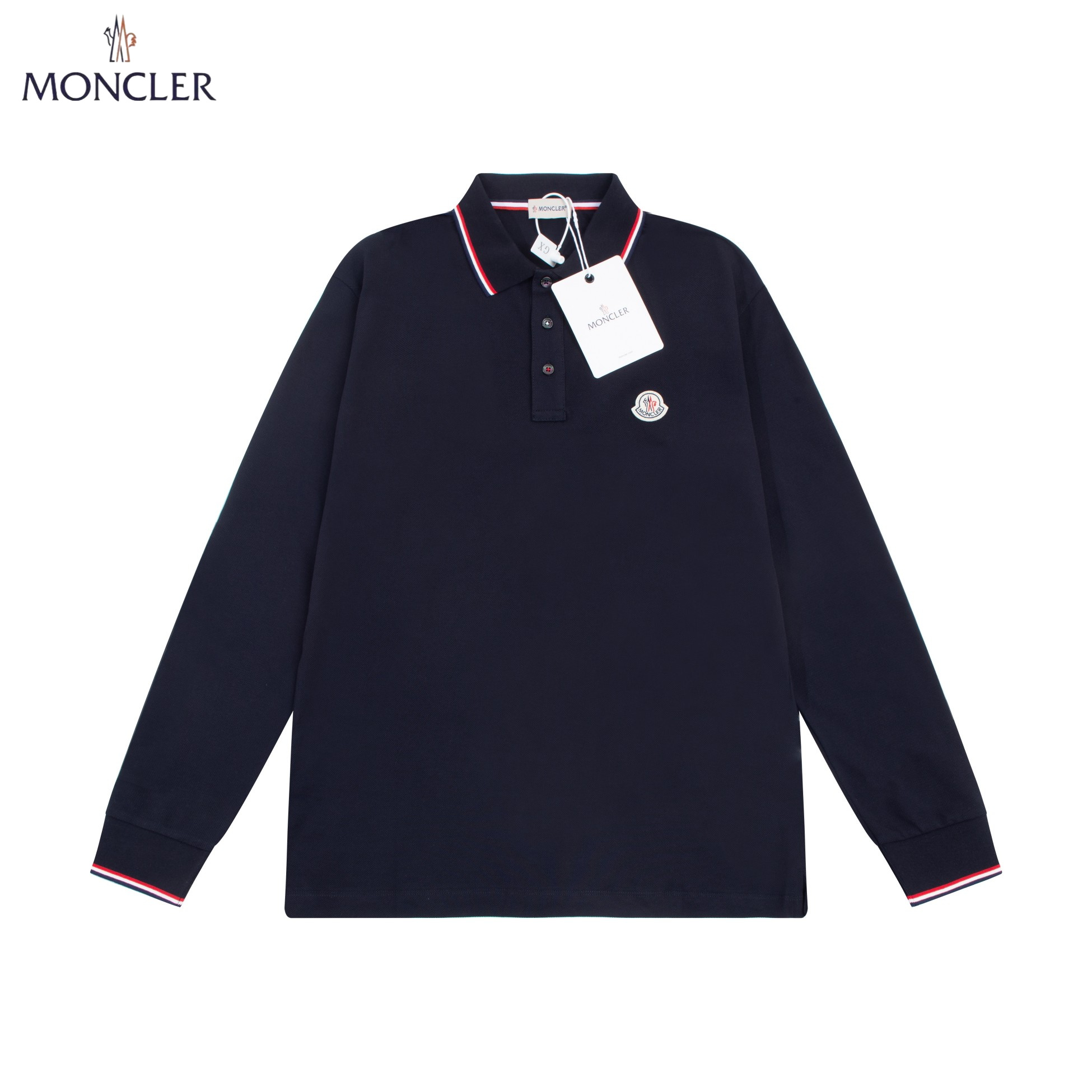 【MONCLER 公式旗艦店】 モンクレール  長袖ポロシャツ  ご好評に付き再入荷！241223