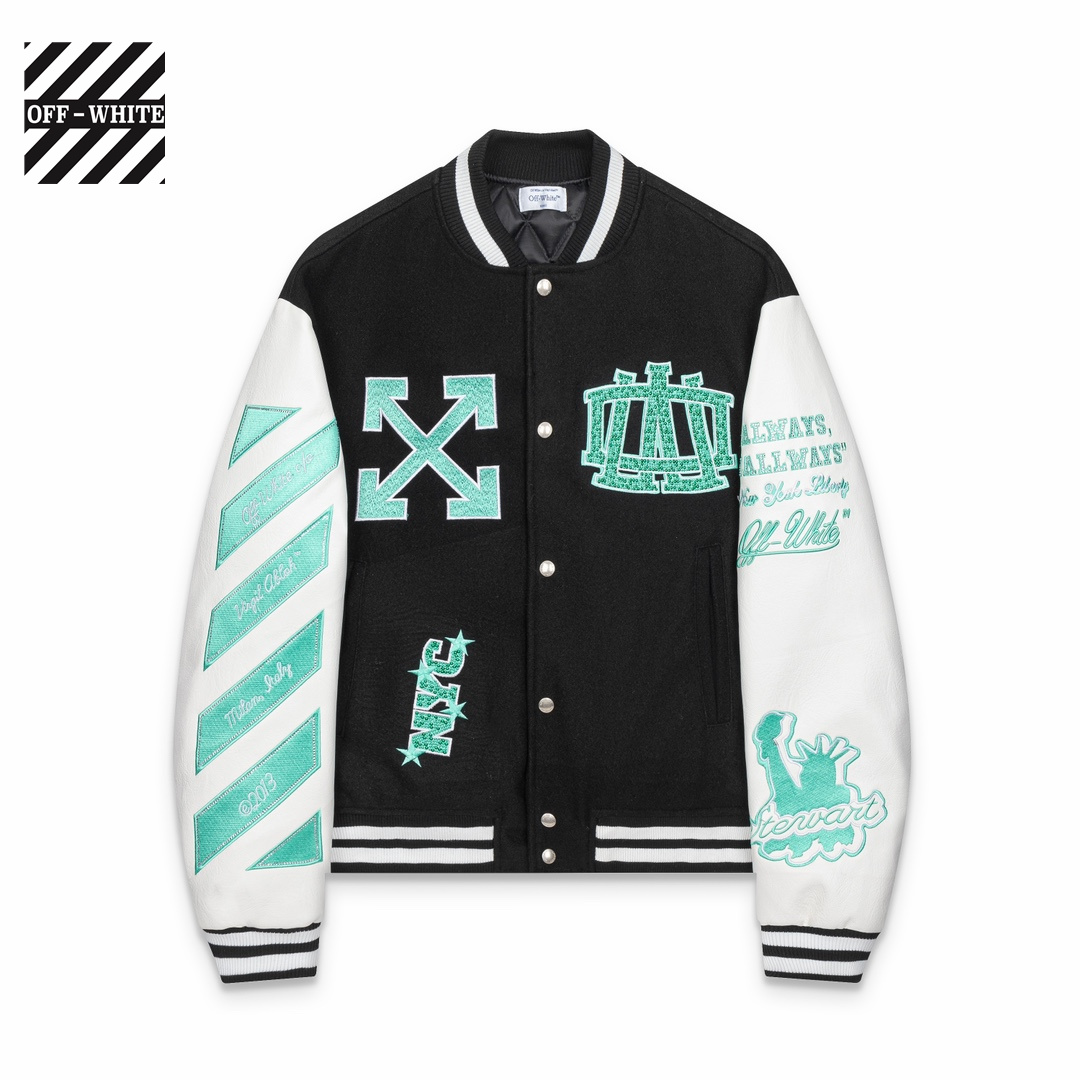 【OFF-WHITE  公式旗艦店】オフホワイト  野球着  ジャケット着ご好評に付き再入荷！241023
