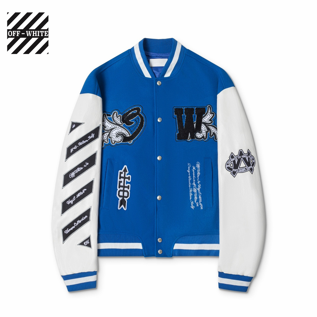 【OFF-WHITE  公式旗艦店】オフホワイト  野球着  ジャケット着ご好評に付き再入荷！241216
