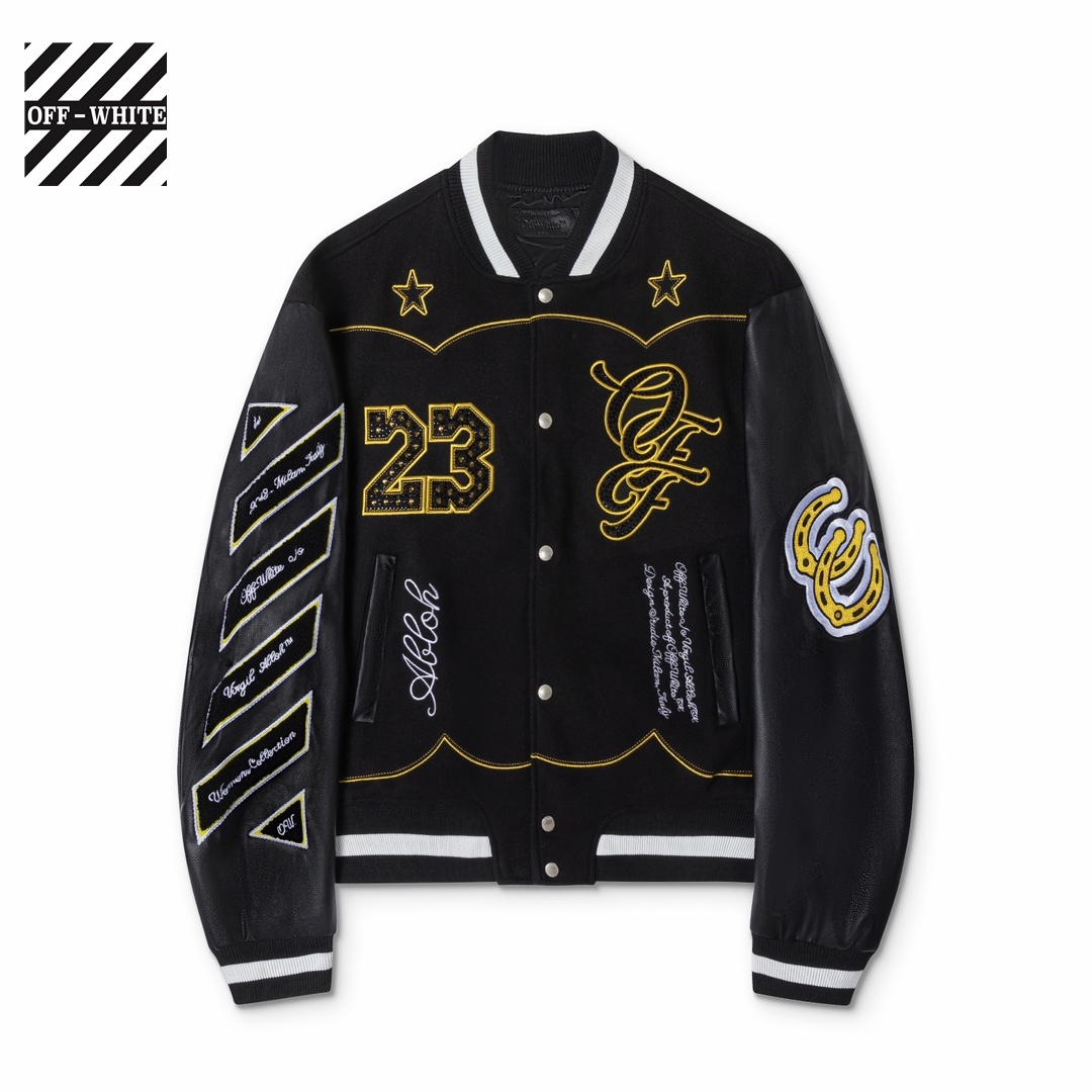 【OFF-WHITE  公式旗艦店】オフホワイト  野球着  ジャケット着ご好評に付き再入荷！241216
