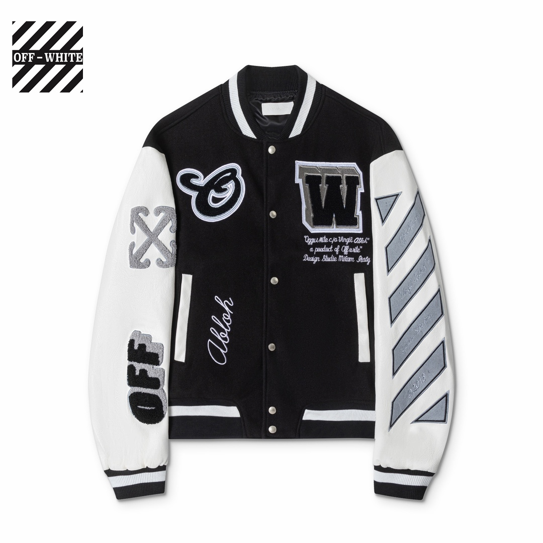 【OFF-WHITE  公式旗艦店】オフホワイト  野球着  ジャケット着ご好評に付き再入荷！241216