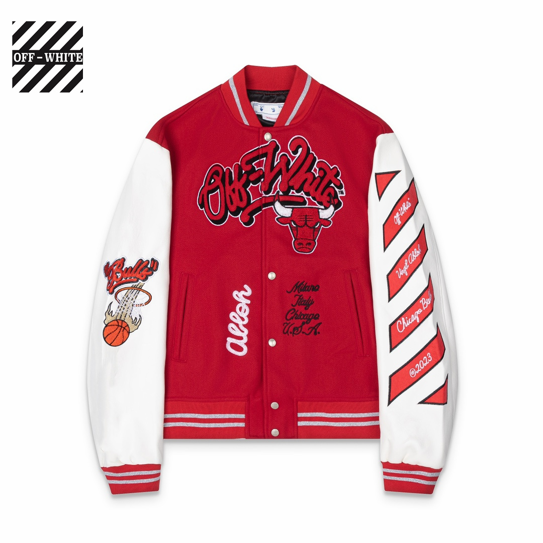 【OFF-WHITE  公式旗艦店】オフホワイト  野球着  ジャケット着ご好評に付き再入荷！241216