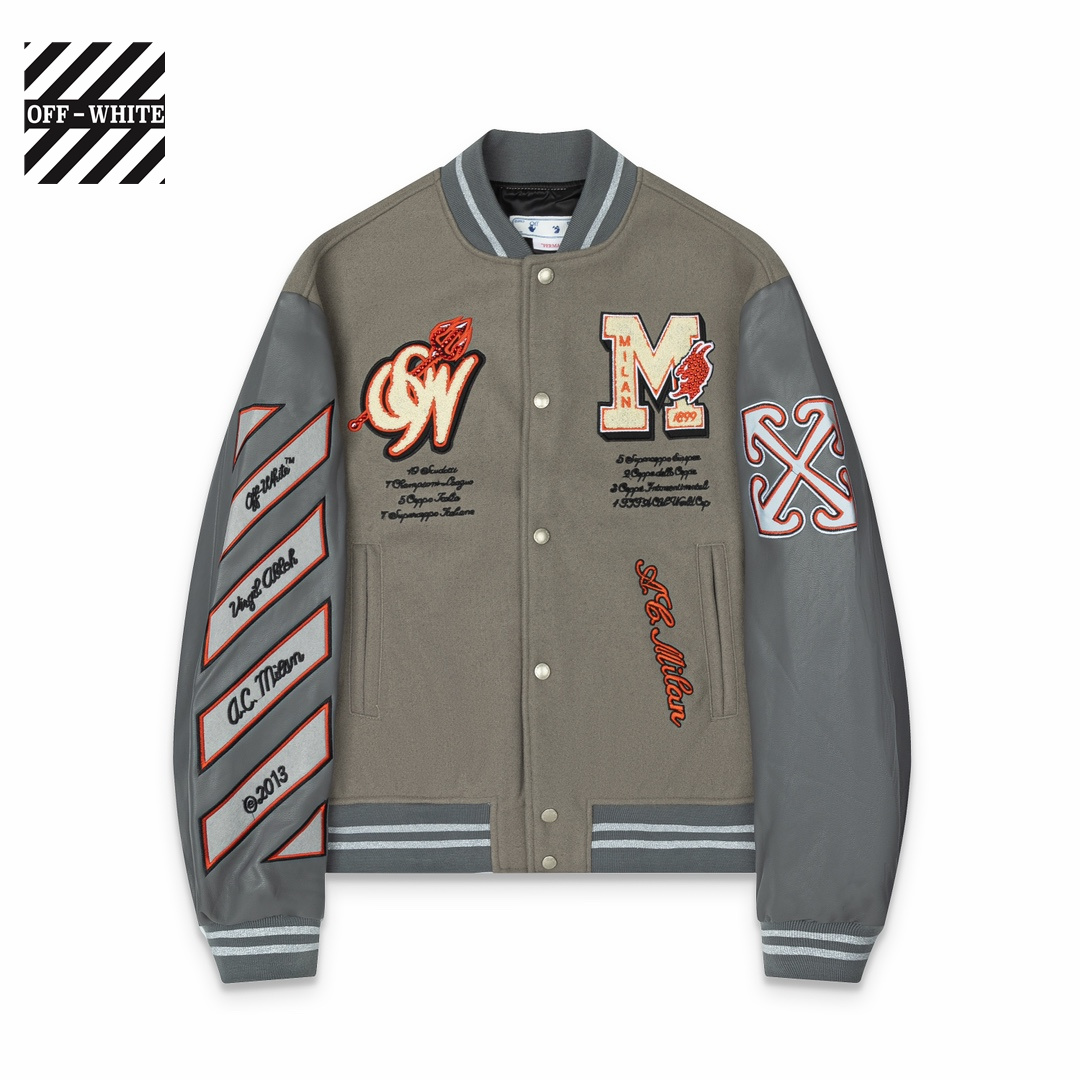 【OFF-WHITE  公式旗艦店】オフホワイト  野球着  ジャケット着ご好評に付き再入荷！241216