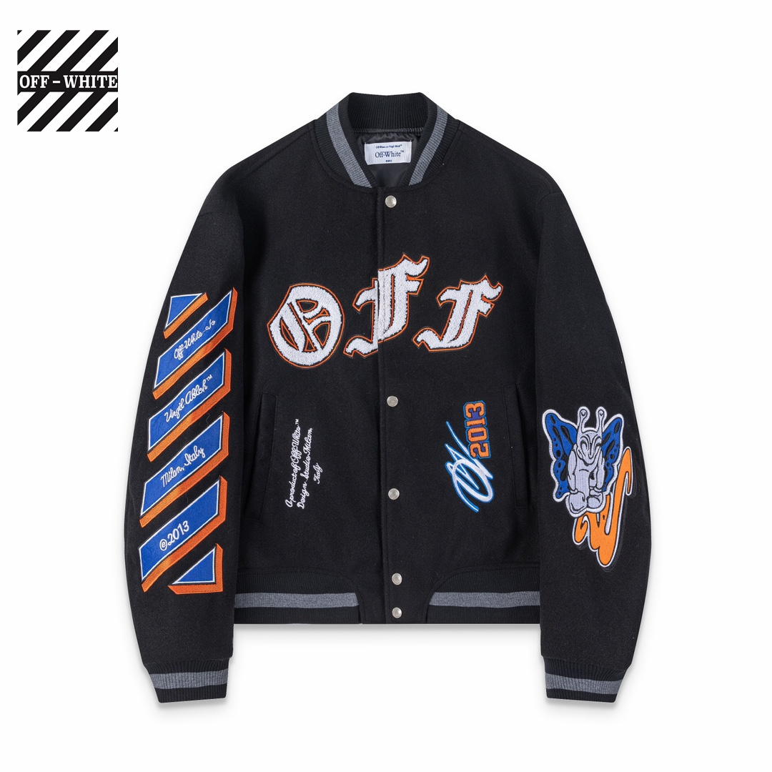 【OFF-WHITE  公式旗艦店】オフホワイト  野球着  ジャケット着ご好評に付き再入荷！241216