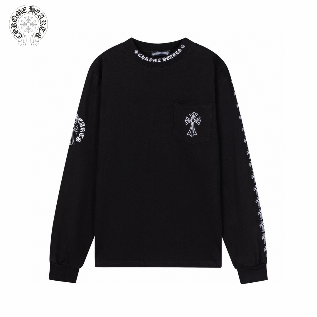 【CHROME HEARTS 公式旗艦店】クロムハーツ  丸首の衛衣  スウェットご好評に付き再入荷！241217