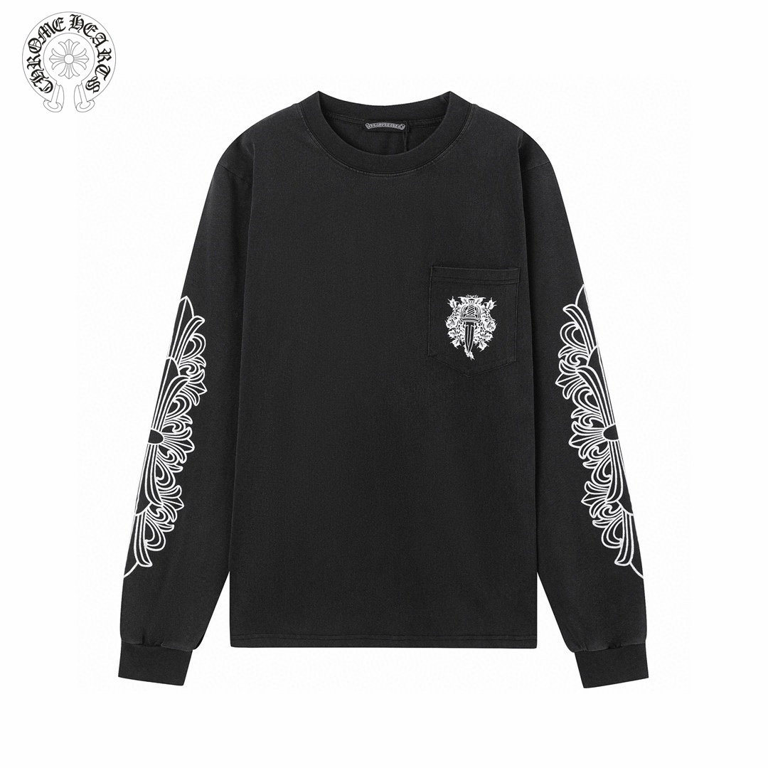 【CHROME HEARTS 公式旗艦店】クロムハーツ  丸首の衛衣  スウェットご好評に付き再入荷！241217