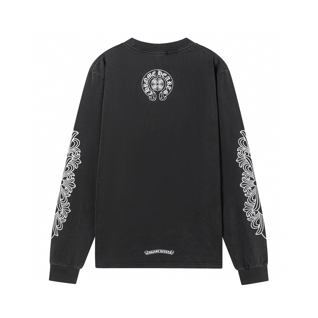 【CHROME HEARTS 公式旗艦店】クロムハーツ  丸首の衛衣  スウェットご好評に付き再入荷！241217