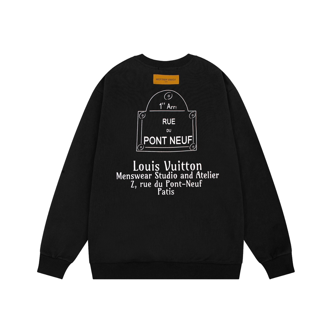 LV【LOUIS VUITTON  公式旗艦店】ルイヴィトン 丸首の衛衣 スウェット ご好評に付き再入荷！241217
