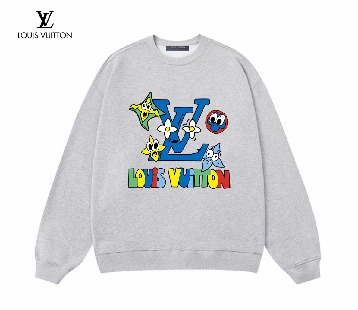 LV【LOUIS VUITTON  公式旗艦店】ルイヴィトン 丸首の衛衣 スウェット ご好評に付き再入荷！241217