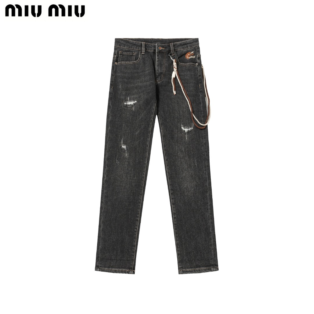 【Miumiu  公式旗艦店】ミュウミュウ  ジーパン  ご好評に付き再入荷！ 241218