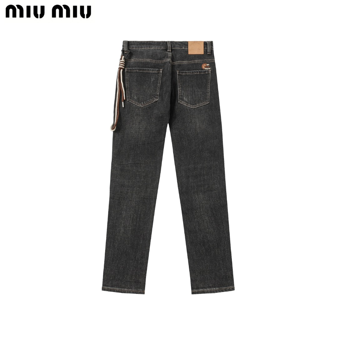 【Miumiu  公式旗艦店】ミュウミュウ  ジーパン  ご好評に付き再入荷！ 241218