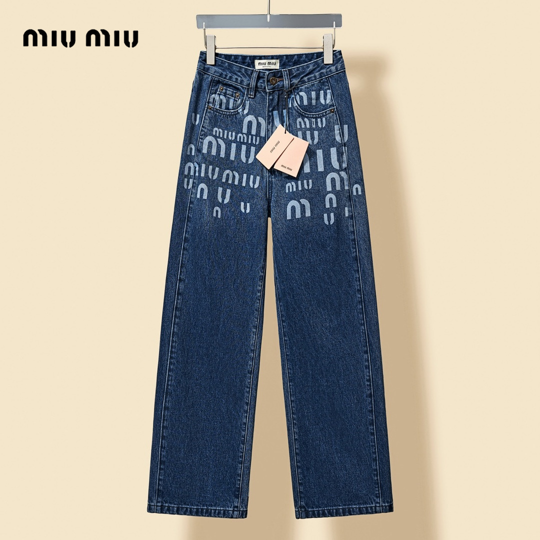 【Miumiu  公式旗艦店】ミュウミュウ  ジーパン  ご好評に付き再入荷！ 241218