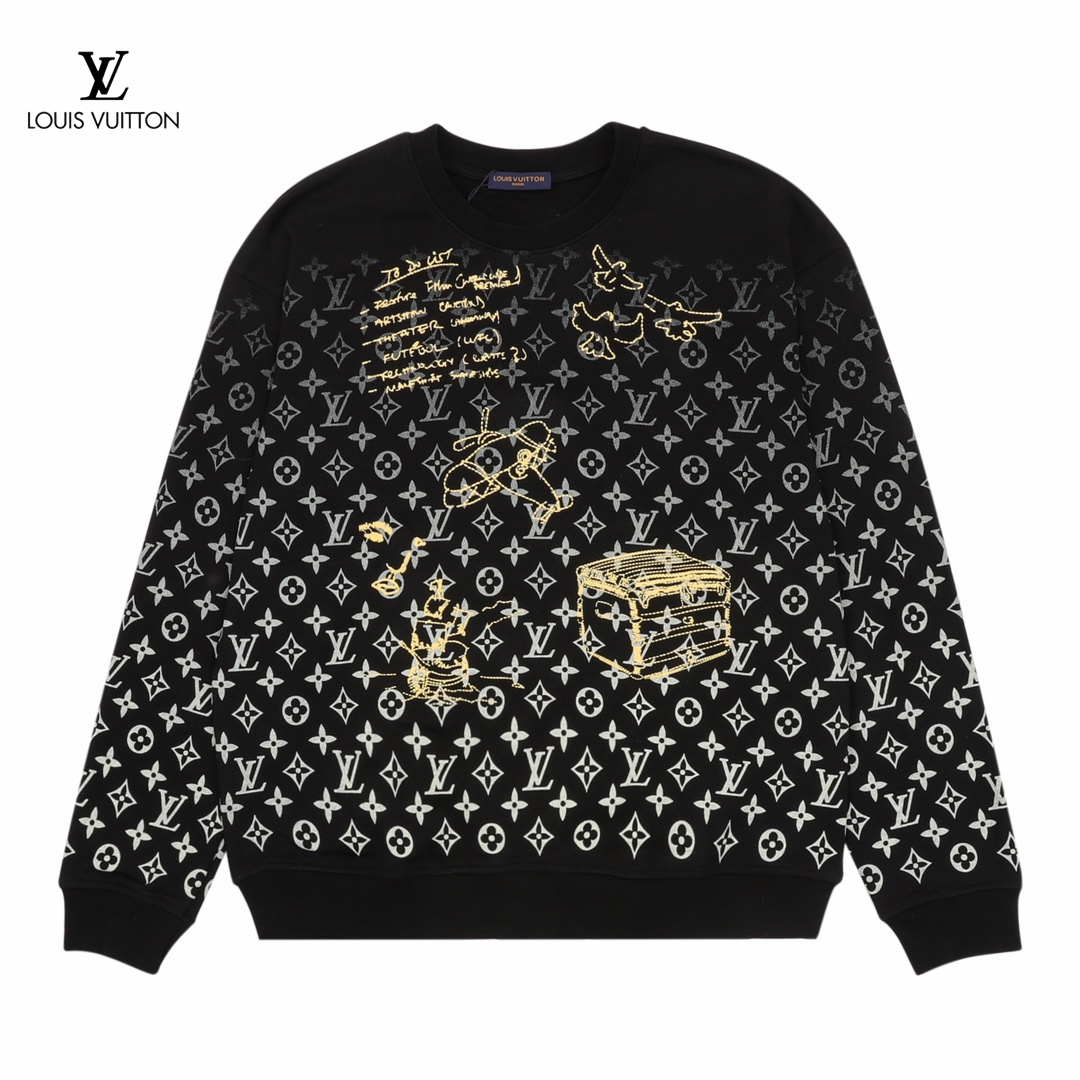 LV【LOUIS VUITTON  公式旗艦店】ルイヴィトン 丸首の衛衣 スウェット ご好評に付き再入荷！241217