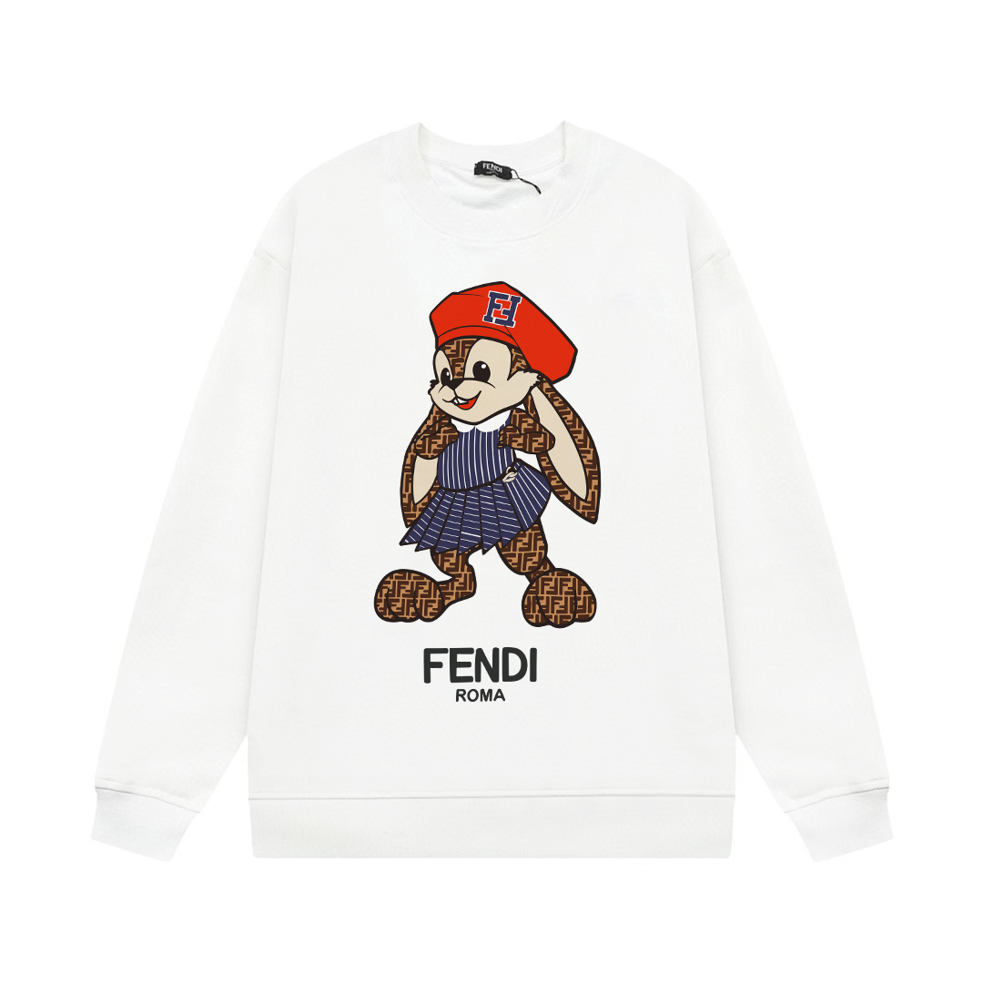 【FENDI 公式旗艦店】フェンディ  丸首の衛衣 スウェットご好評に付き再入荷！250110