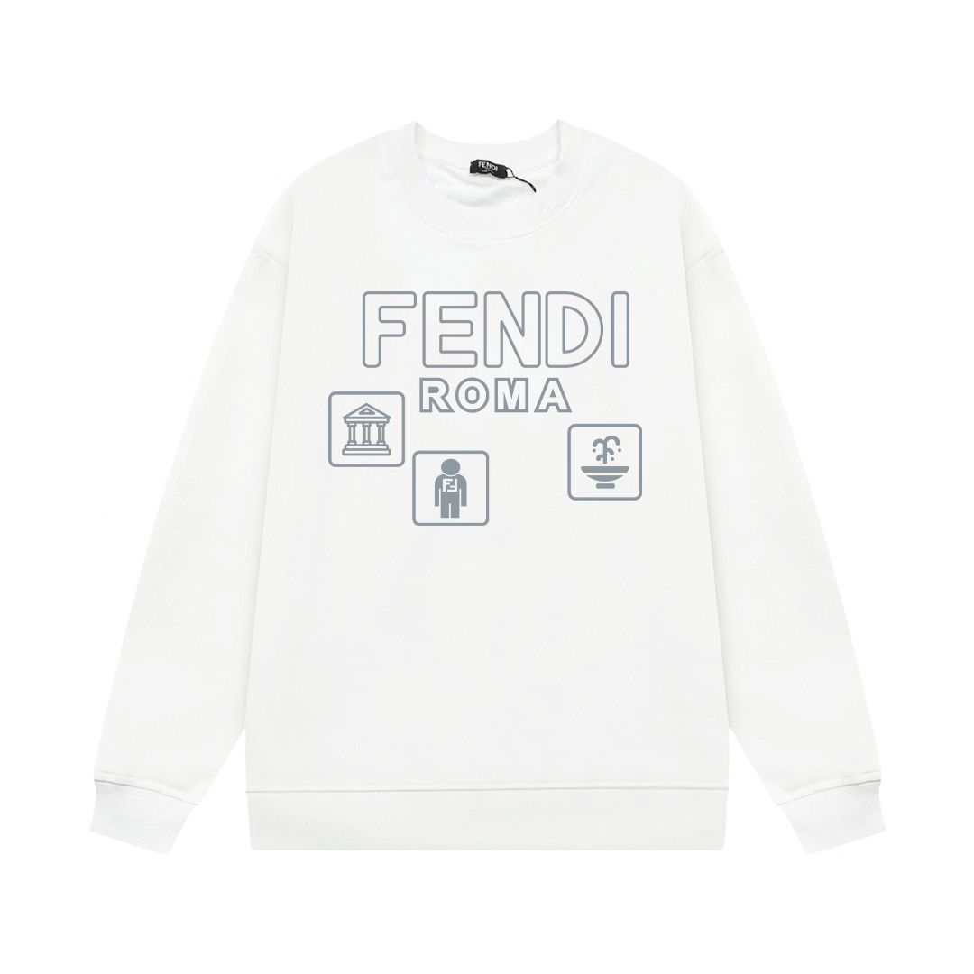 【FENDI 公式旗艦店】フェンディ  丸首の衛衣 スウェットご好評に付き再入荷！250110