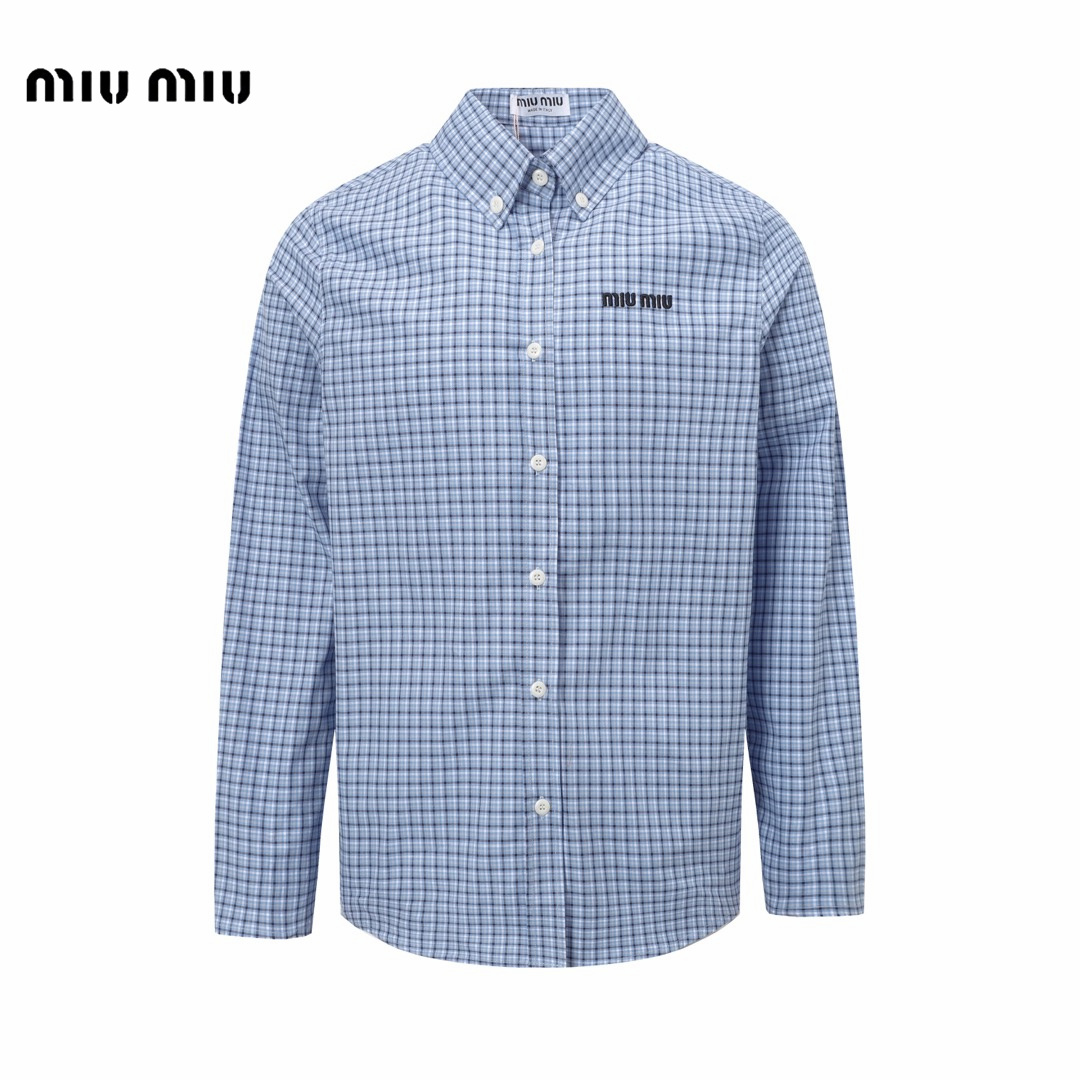【Miumiu公式旗艦店】ミュウミュウ  シャツ ご好評に付き再入荷  250219