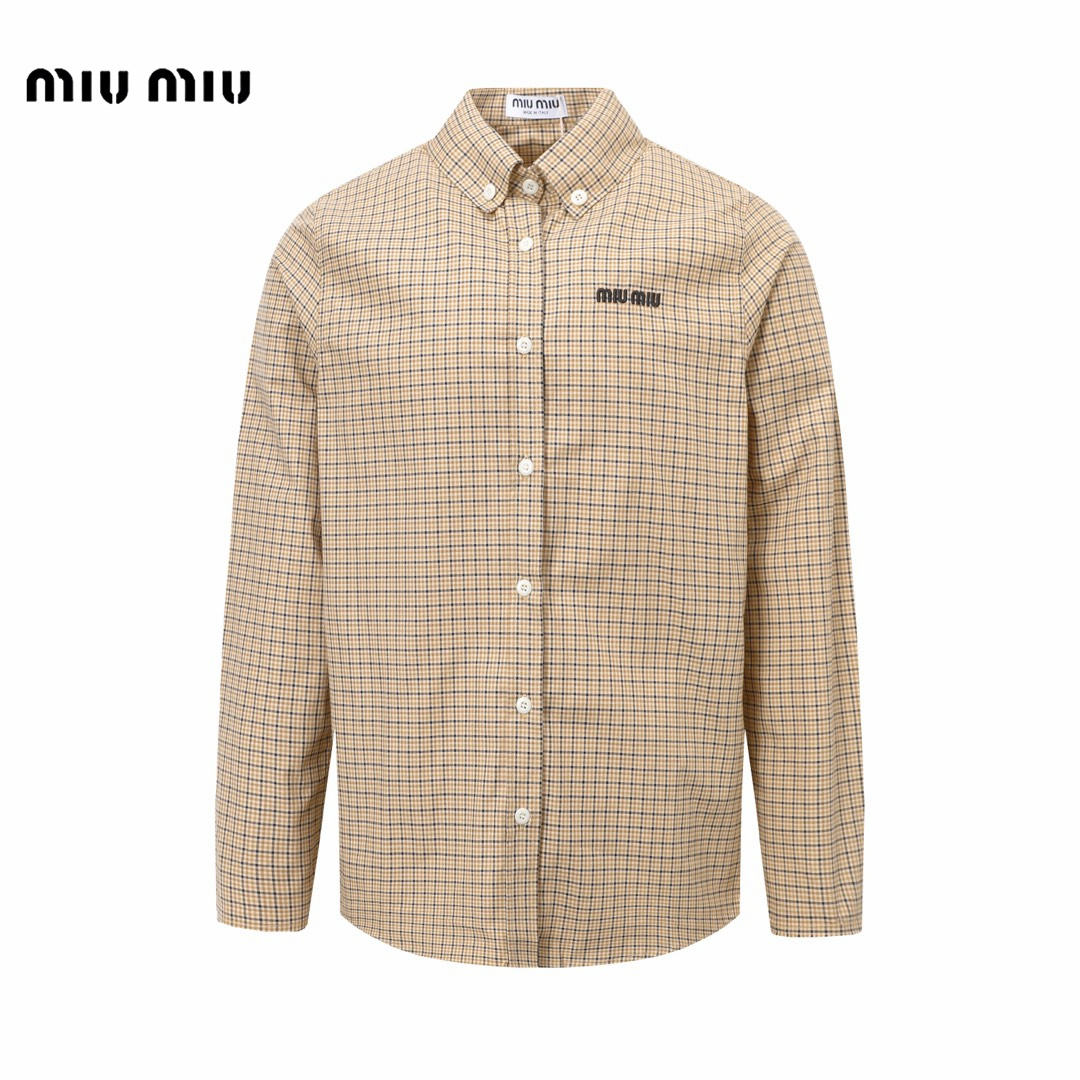【Miumiu公式旗艦店】ミュウミュウ  シャツ ご好評に付き再入荷  250219