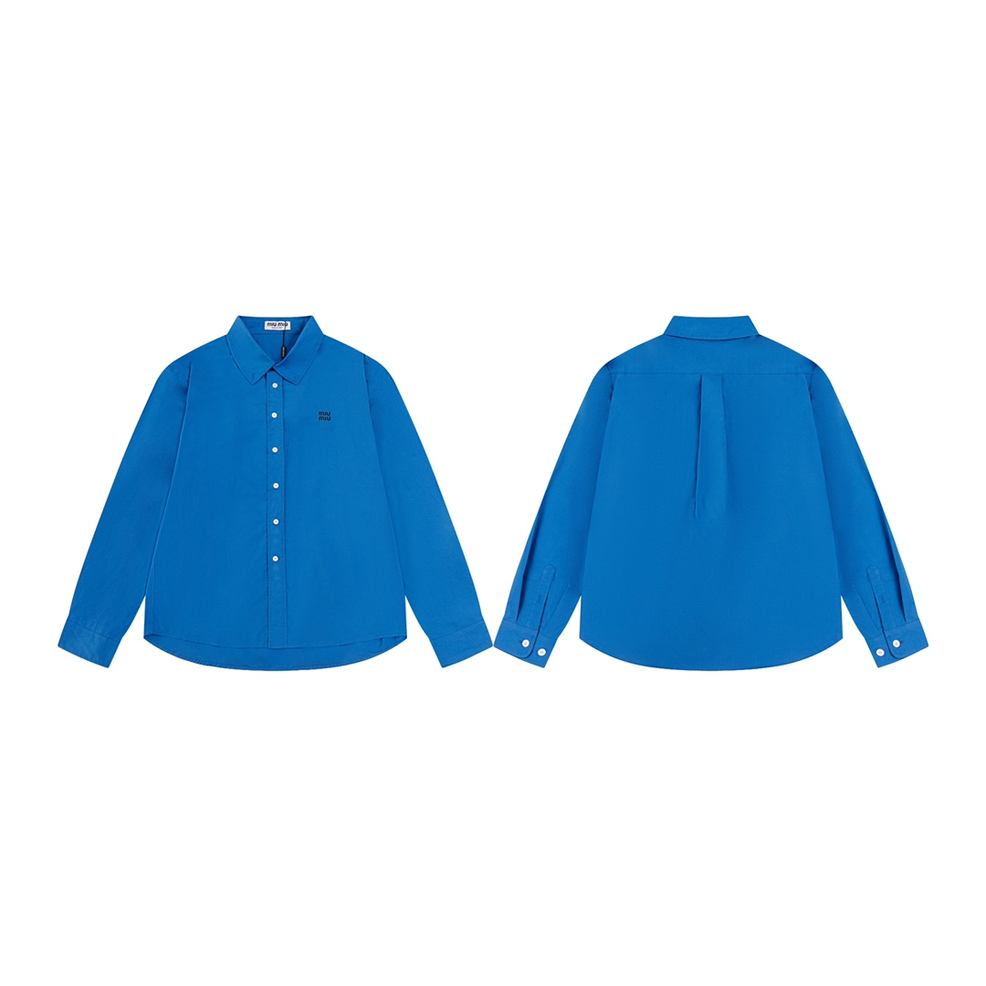 【Miumiu  公式旗艦店】ミュウミュウ  シャツ ご好評に付き再入荷  250219