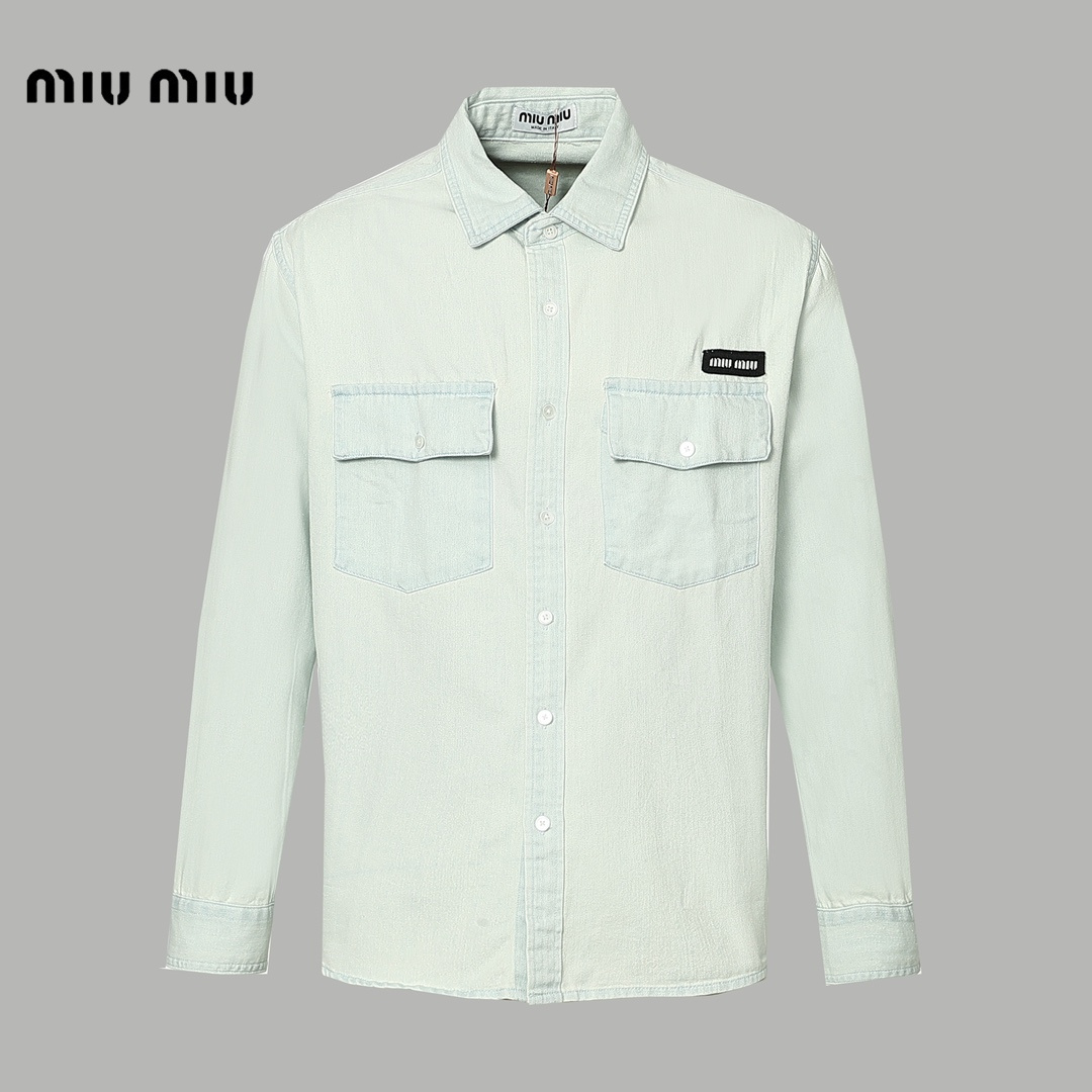 【Miumiu公式旗艦店】ミュウミュウ  シャツ ご好評に付き再入荷  250219