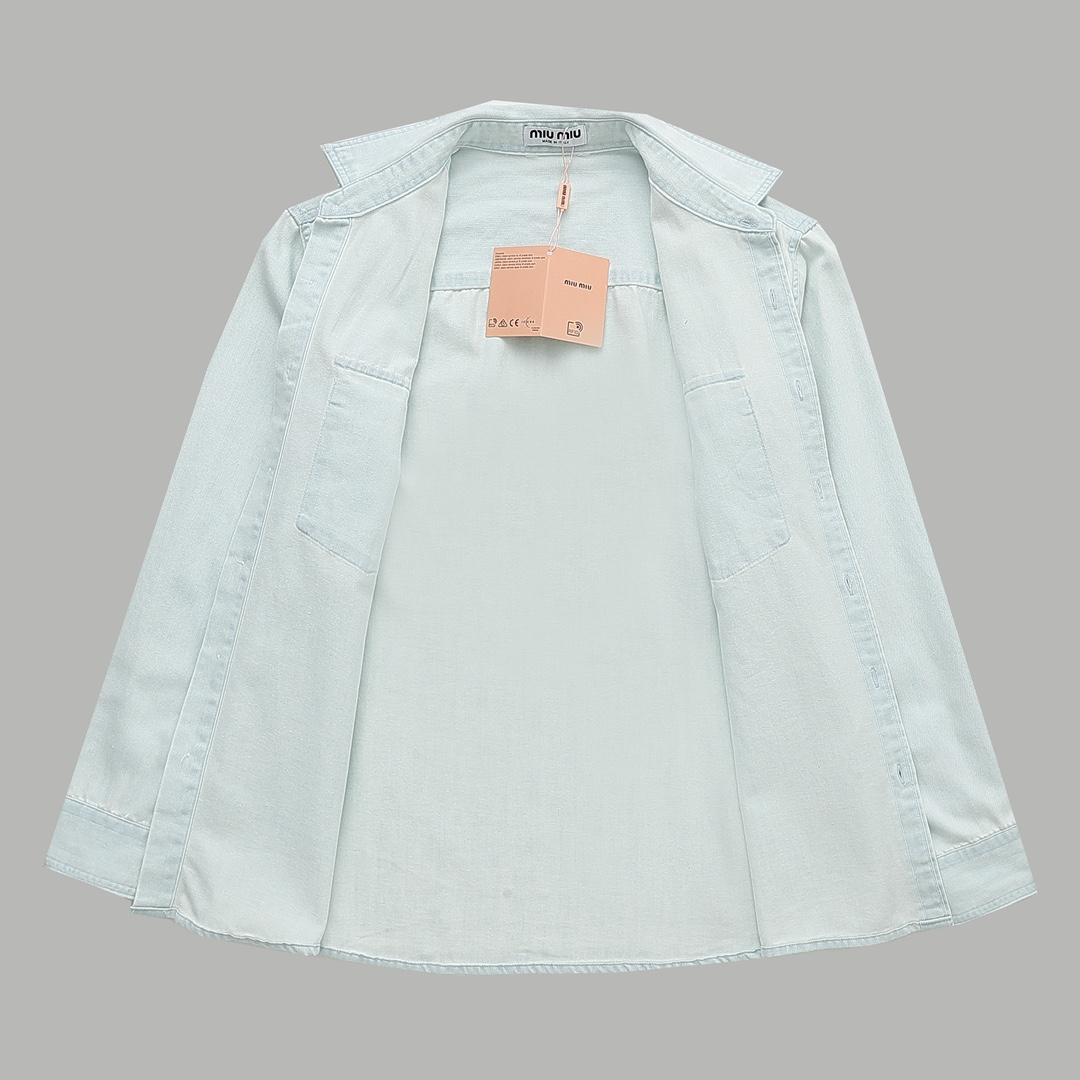 【Miumiu公式旗艦店】ミュウミュウ  シャツ ご好評に付き再入荷  250219