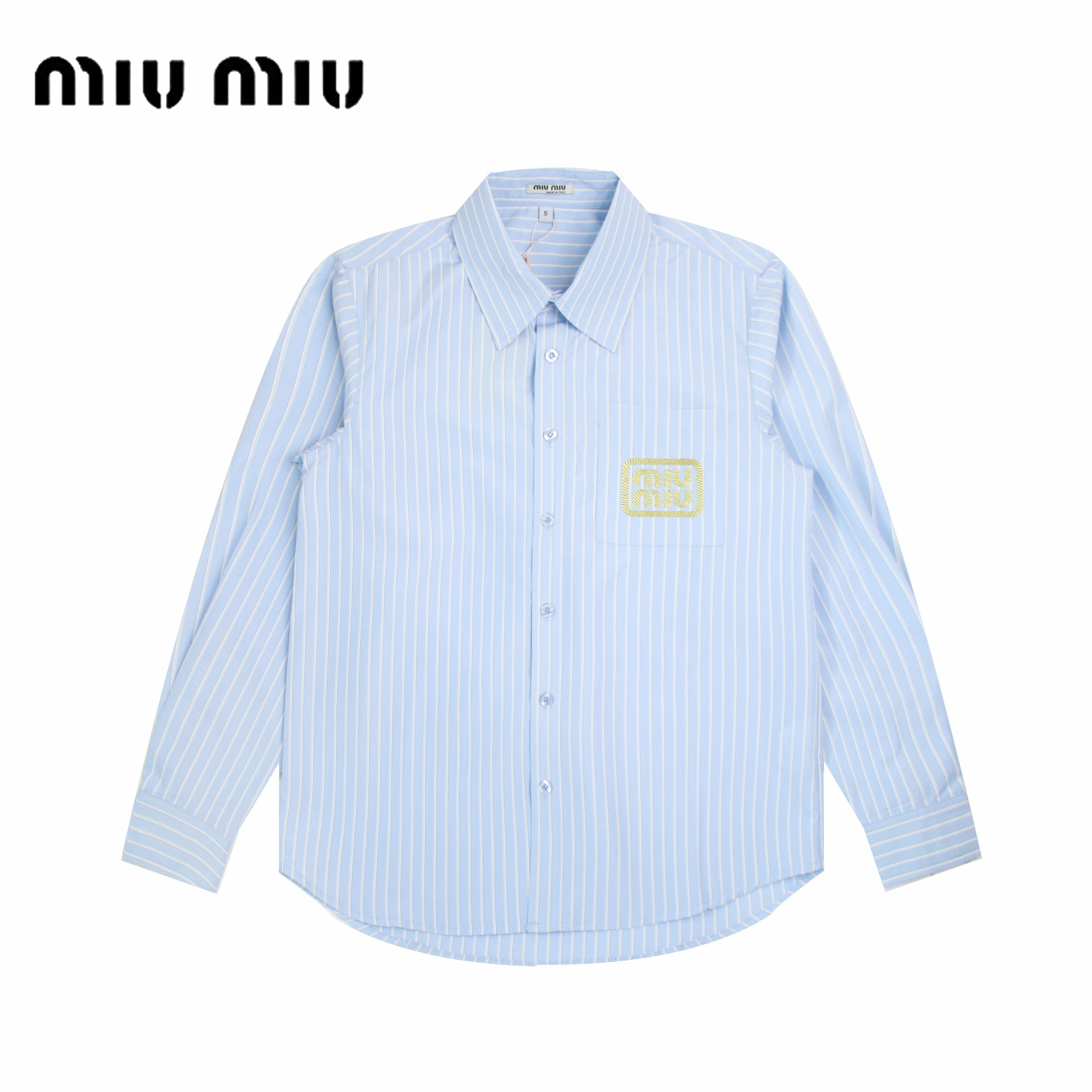 【Miumiu  公式旗艦店】ミュウミュウ  シャツ ご好評に付き再入荷  250219