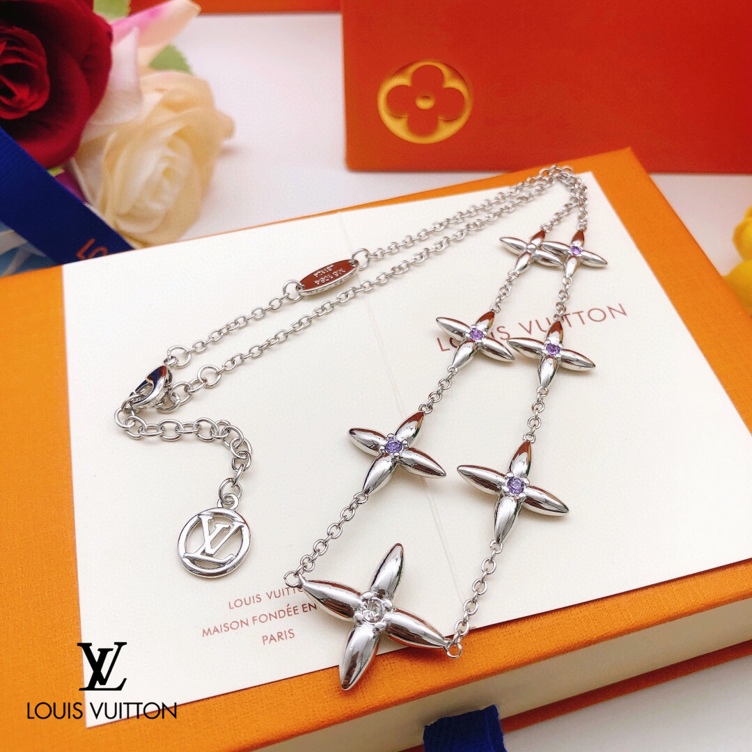 LV【LOUIS VUITTON】ネックレス、新しいネックレス万能シンプルファッションオーナメント 250301