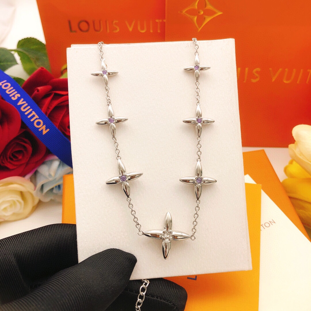 LV【LOUIS VUITTON】ネックレス、新しいネックレス万能シンプルファッションオーナメント 250301