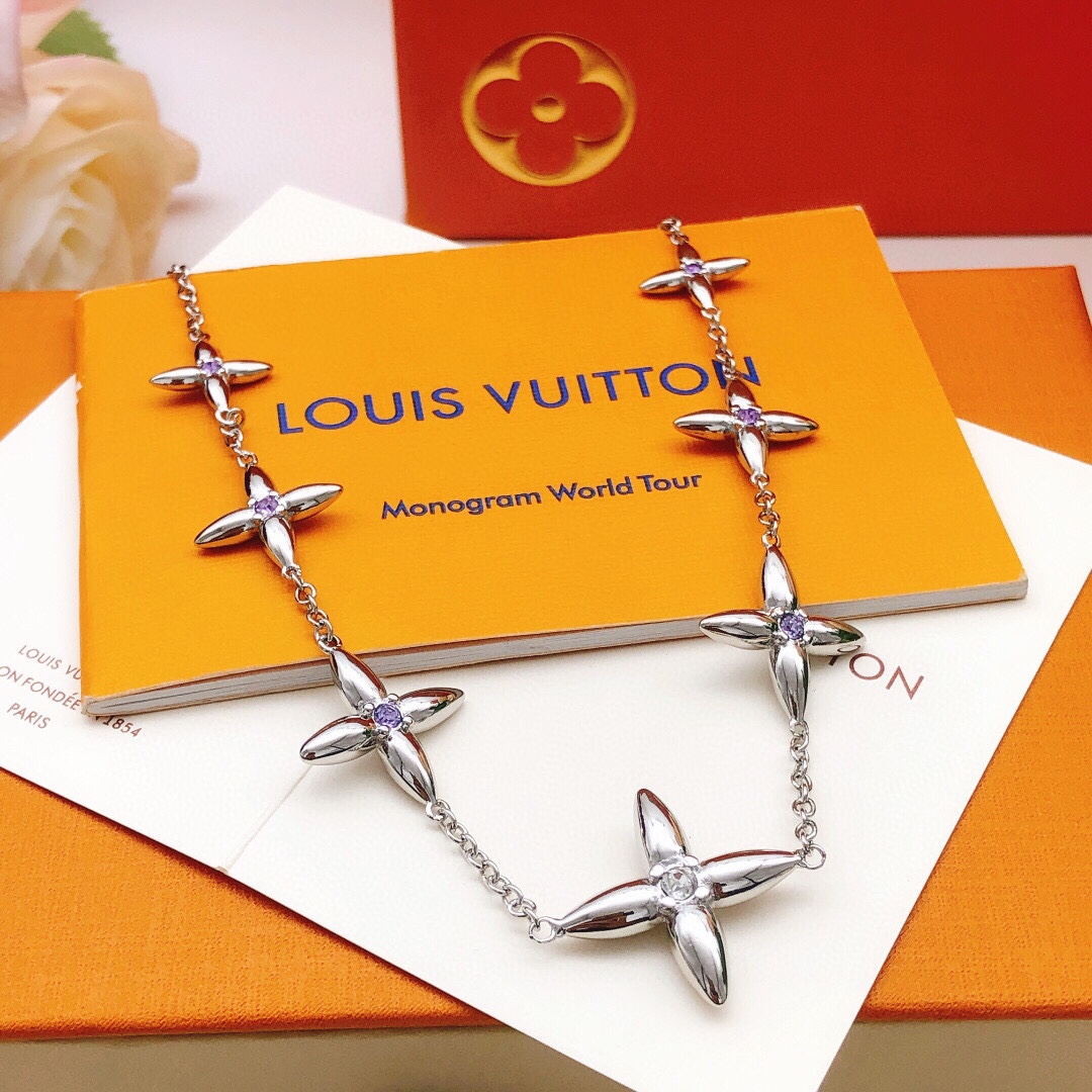 LV【LOUIS VUITTON】ネックレス、新しいネックレス万能シンプルファッションオーナメント 250301