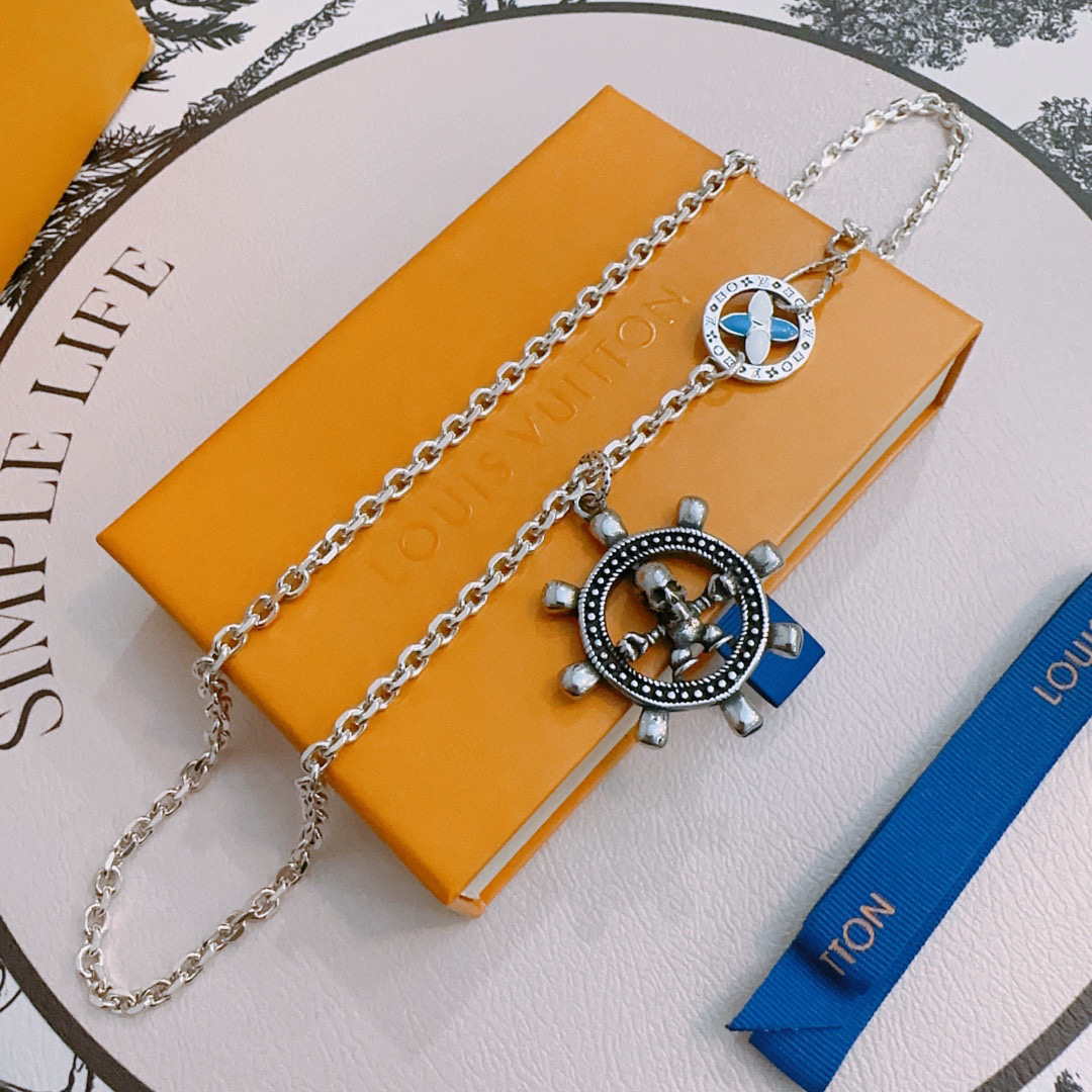 LV【LOUIS VUITTON】ネックレス、新しいネックレス万能シンプルファッションオーナメント 250301
