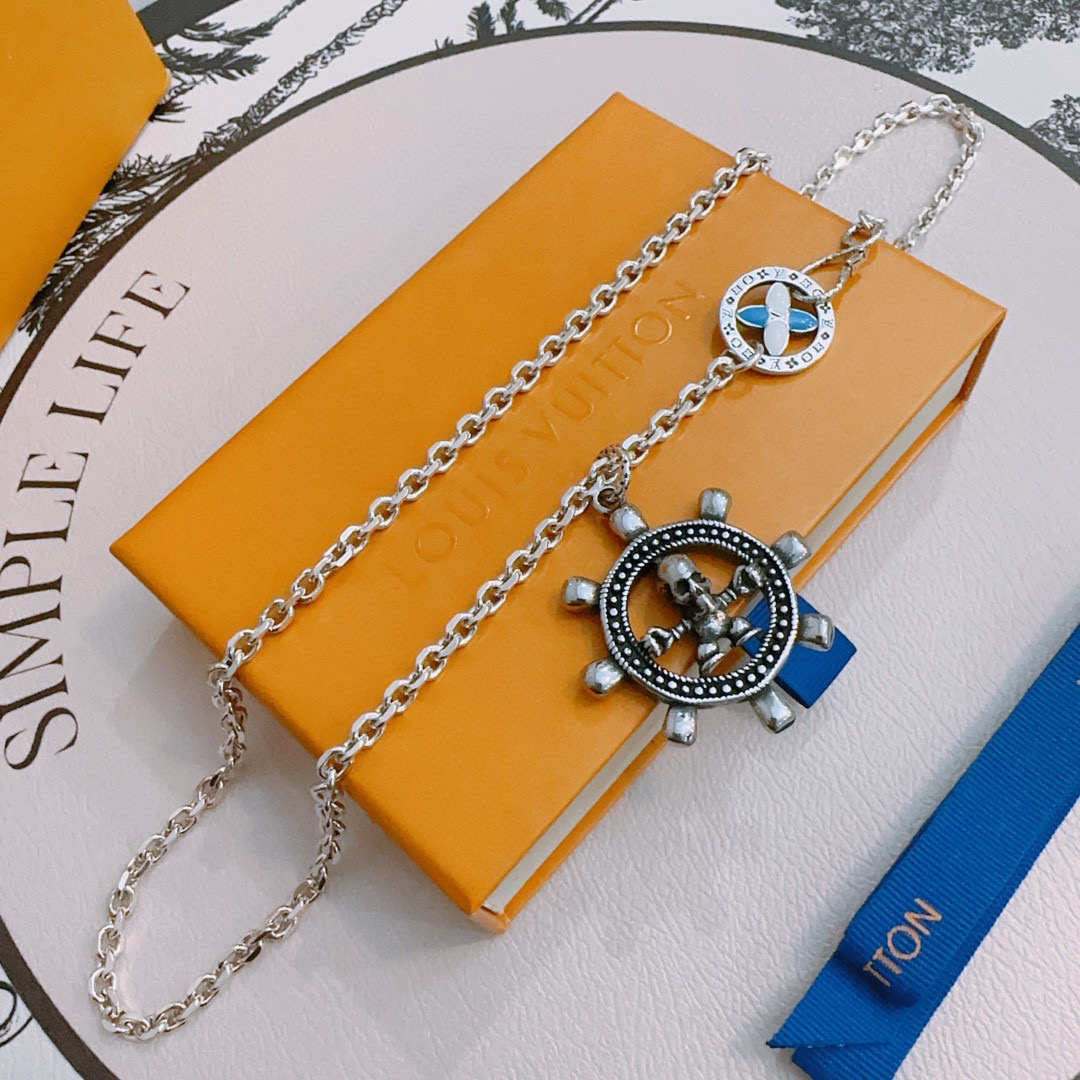 LV【LOUIS VUITTON】ネックレス、新しいネックレス万能シンプルファッションオーナメント 250301
