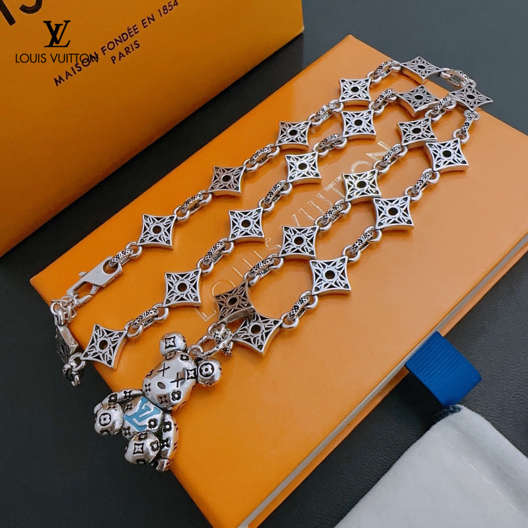 LV【LOUIS VUITTON】ネックレス、新しいネックレス万能シンプルファッションオーナメント 250301