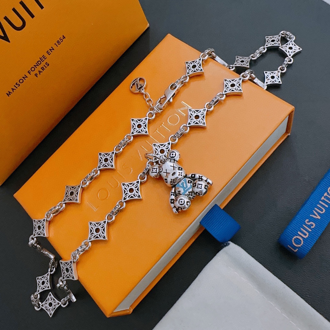 LV【LOUIS VUITTON】ネックレス、新しいネックレス万能シンプルファッションオーナメント 250301