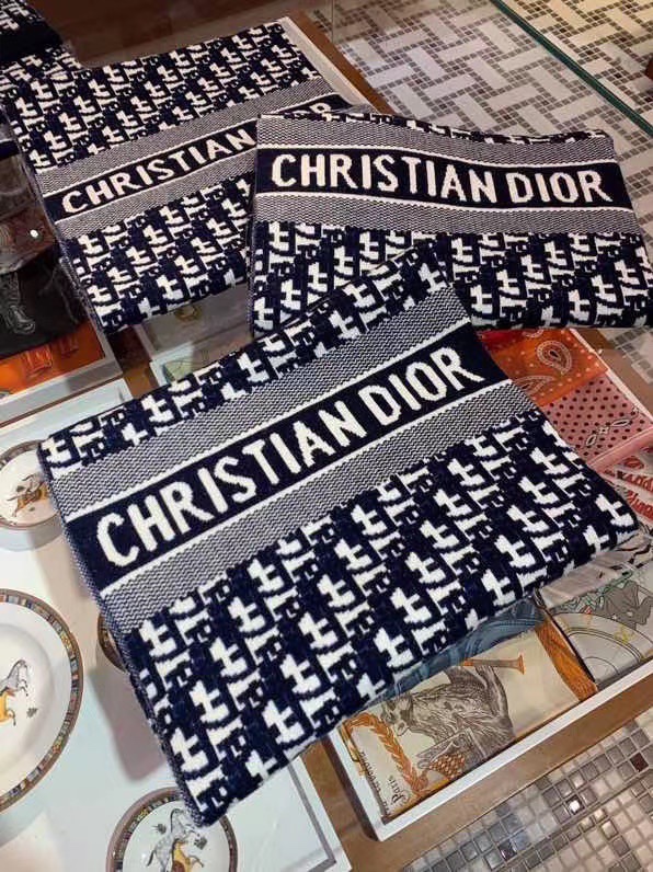 【2024】【DIOR ディオール 】オートクチュール ファッション トランジショナル カラー ロング ビアード スカーフ30*190CM