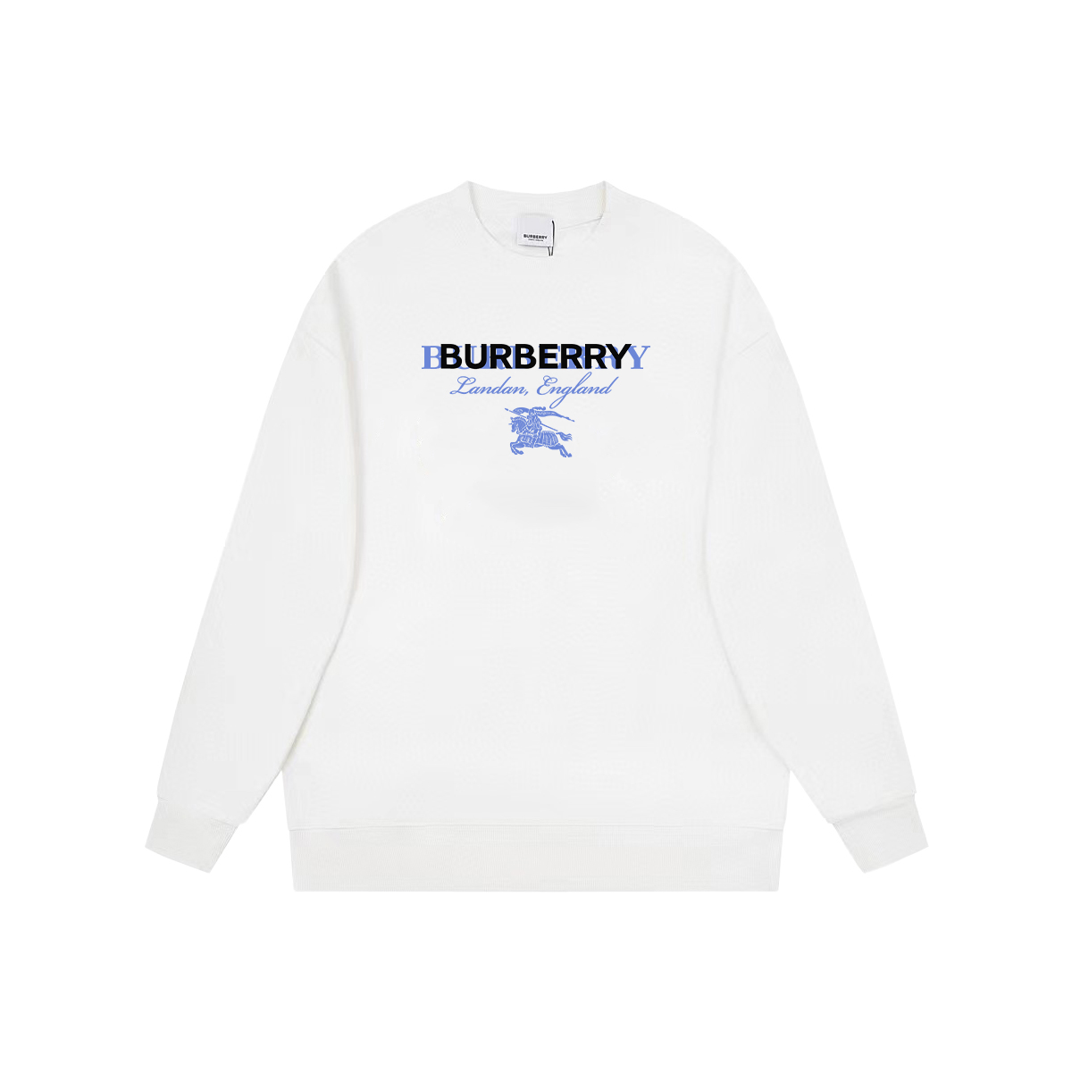 【BURBERRY  公式旗艦店】バーバリー 丸首の衛衣  パーカー ウェットご好評に付き再入荷  240809