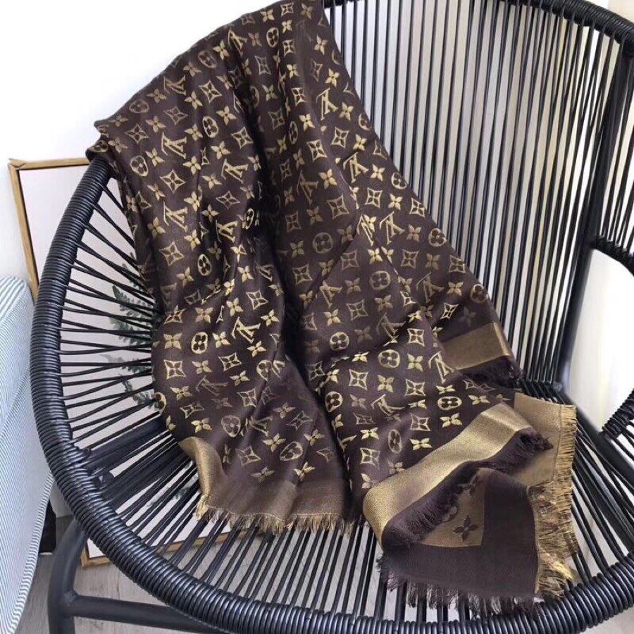 【2024】【LV Louis Vuitton ルイ·ヴィトン】オートクチュール ファッション トランジショナル カラー ロング ビアード スカーフ 140*140CM